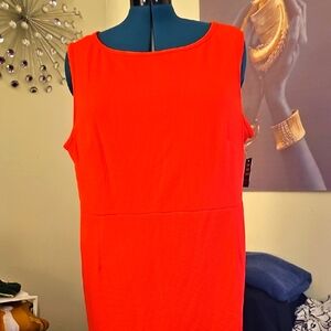 Elegant Red Sleeveless Handkerchief Hem Dress
